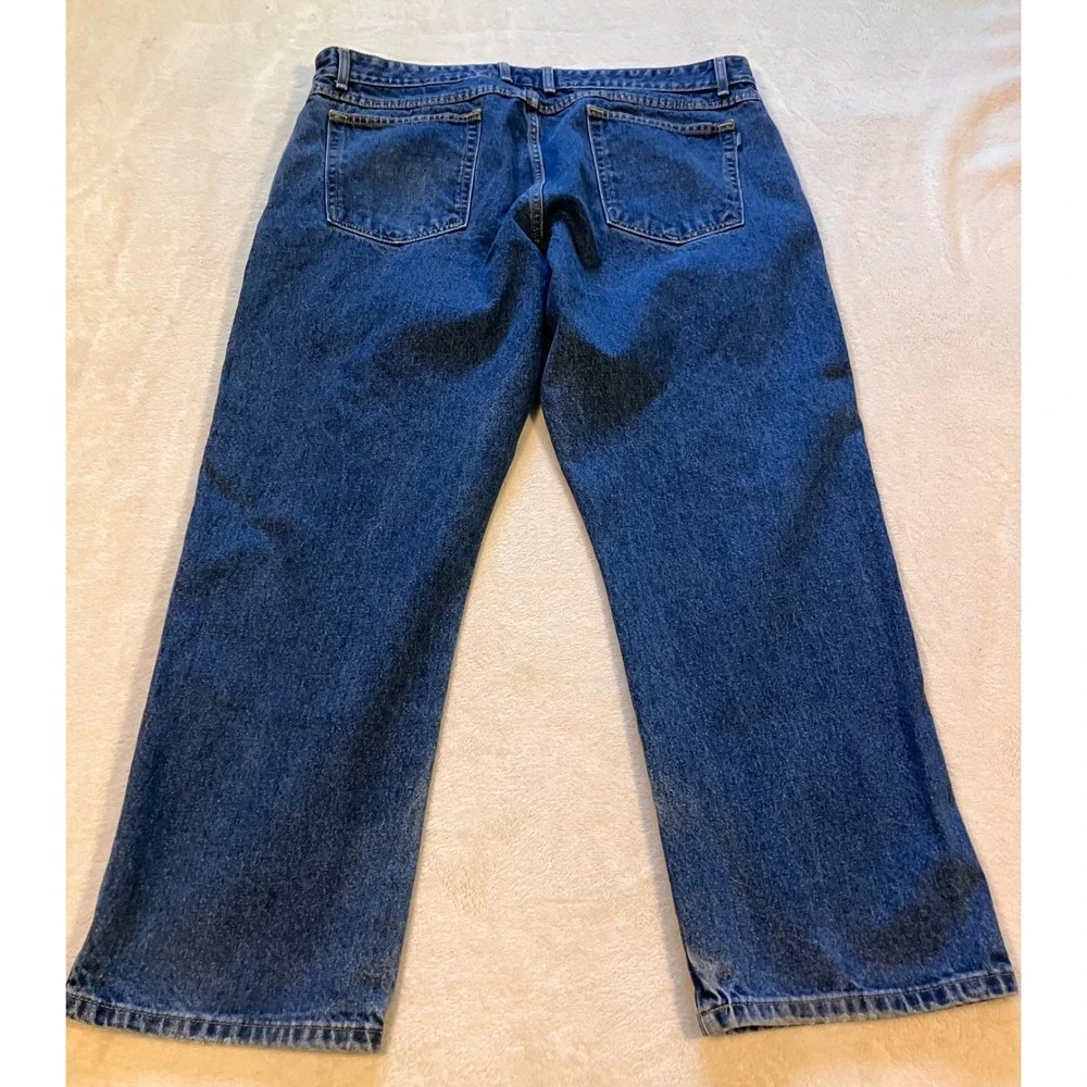 Cabelas Relaxed Fit Jeans Mens 42x30 Blue Denim Straight Leg Outdoor Workwear